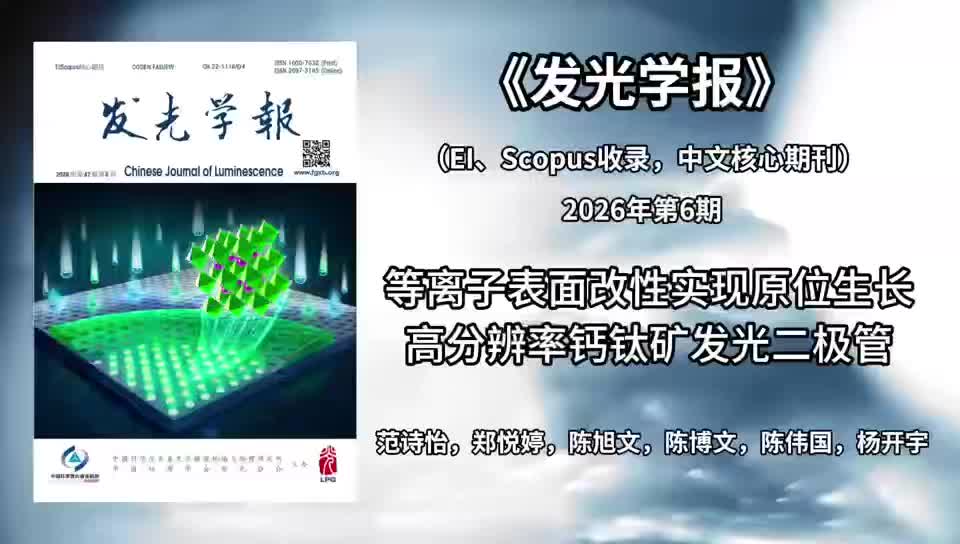 等离子表面改性实现原位生长高分辨率钙钛矿发光二极管